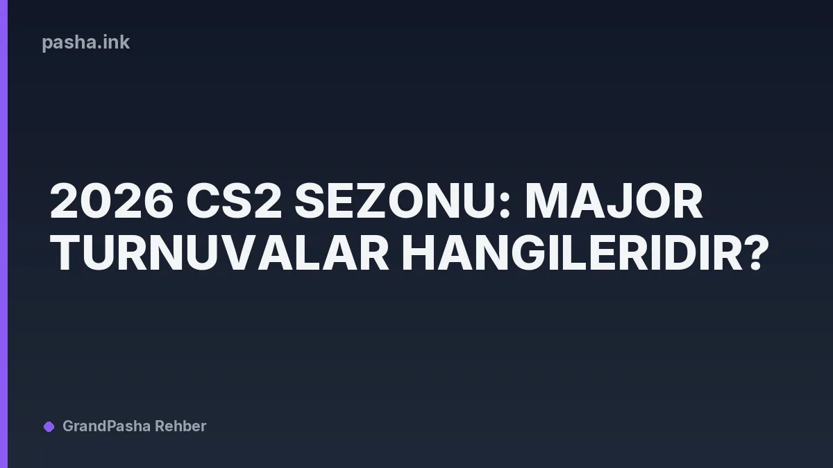 2026 CS2 Sezonu: Major Turnuvalar Hangileridir?