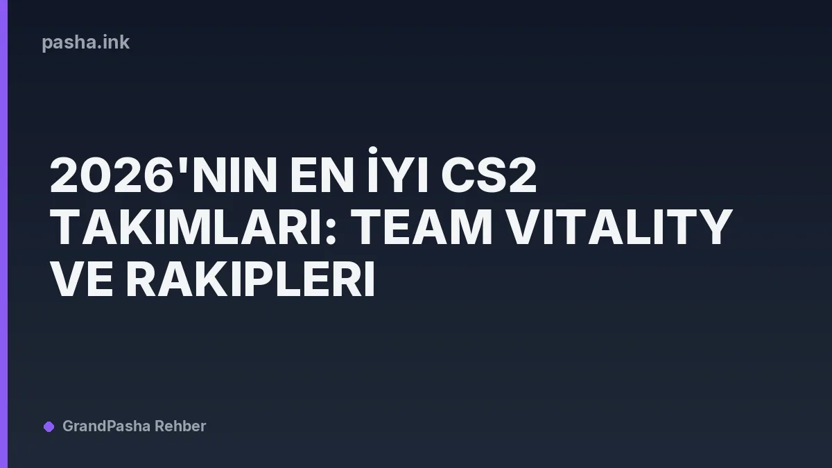 2026'nın En İyi CS2 Takımları: Team Vitality ve Rakipleri