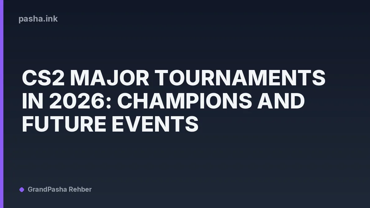 CS2 Major Tournaments in 2026: Champions and Future Events