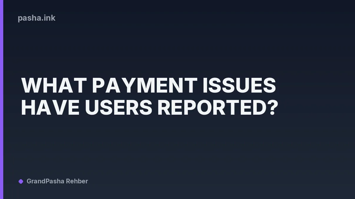 What Payment Issues Have Users Reported?