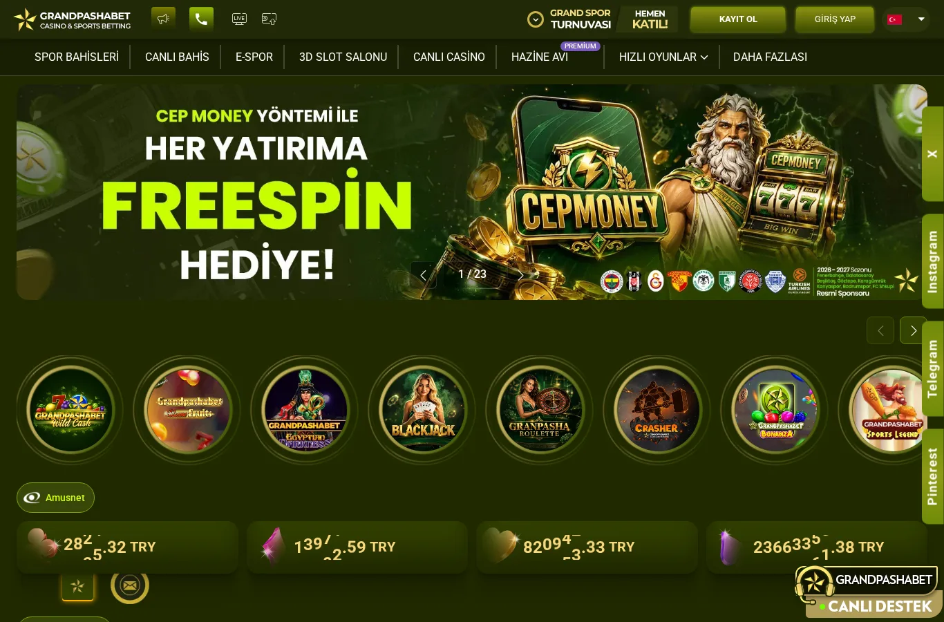 Grandpashabet ana sayfası — 2026-09-22