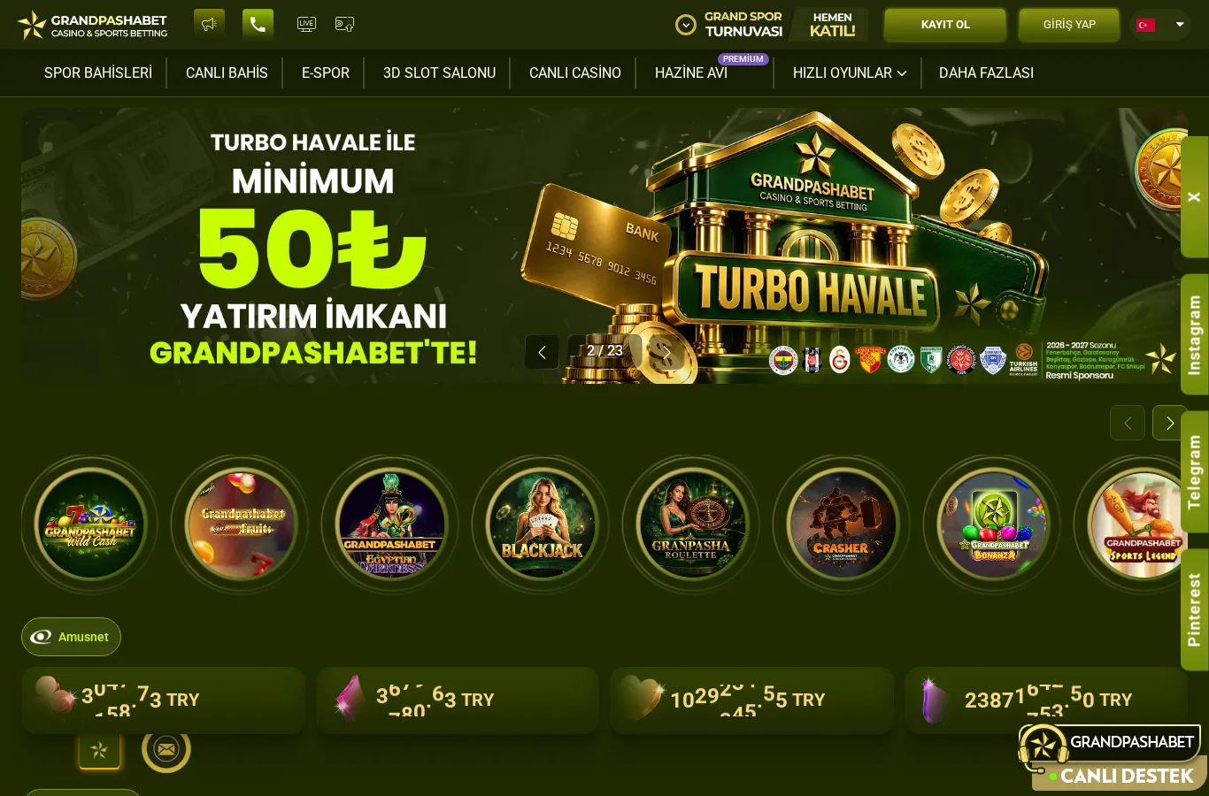 Grandpashabet ana sayfası — 2026-09-23