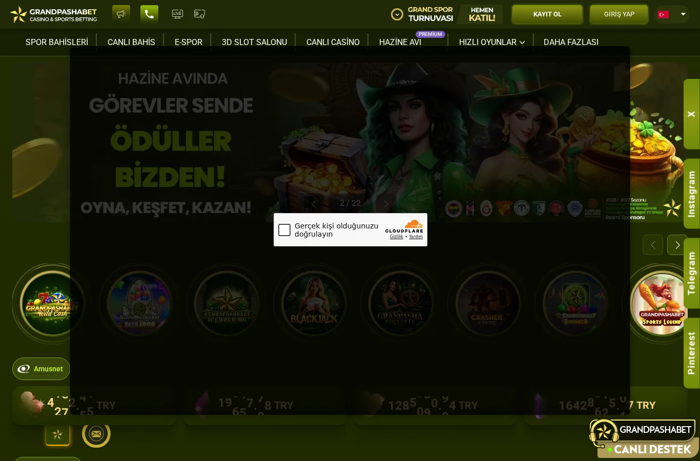 Grandpashabet ana sayfası — 2026-10-20